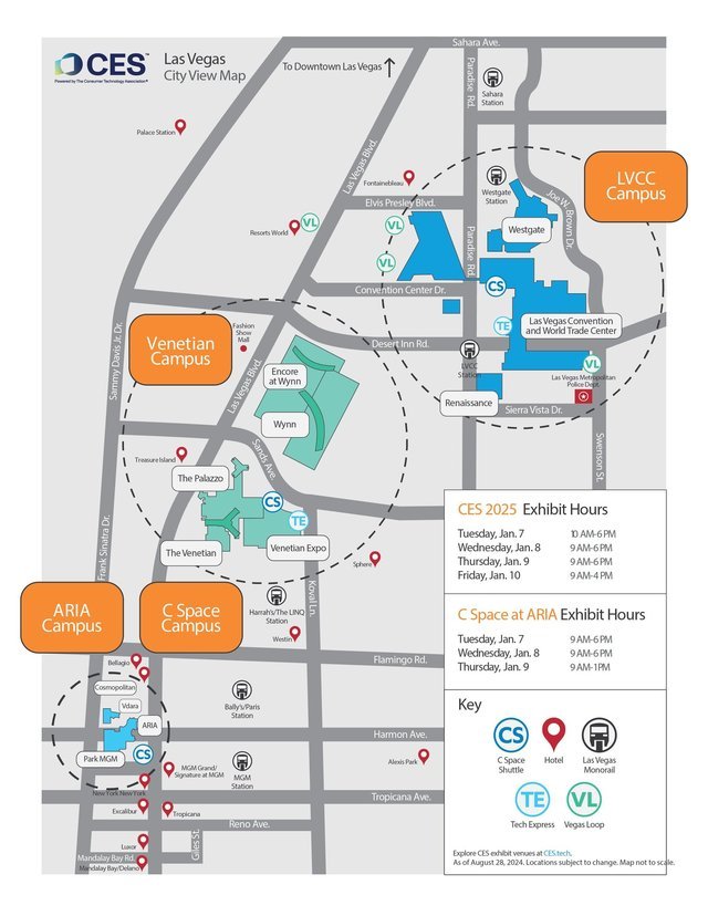 CES 전시회 안내도