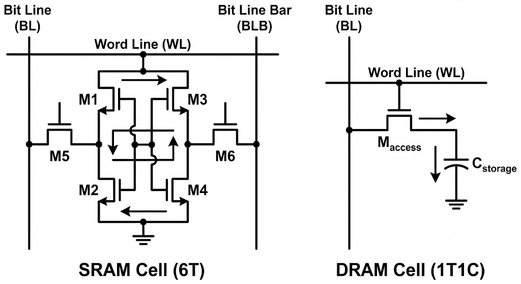 dram vs sram